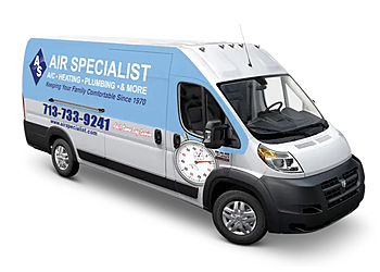 Air Specialist Air Conditioning & Plumbing Air Specialist Air Conditioning & Plumbing - Pearland, TX Hvac Services - Truck Image