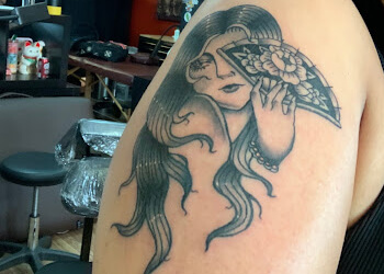 Fresh Reverse Mermaid  By Jake D at Leftys Tattoo in Brunswick Ohio  r tattoos