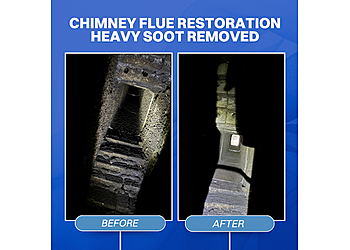 Clean Air Duct Cleaning & Chimney - Atlanta, GA Chimney Sweep - Before and After Image