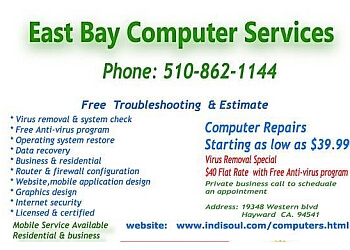 East Bay Computer Services  Hayward Computer Repair