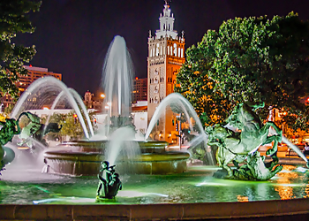 Kansas City Landmarks Fountain in Mill Creek Park