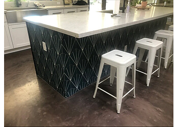 Glendale Custom Cabinets Harper Stone and Tile Bathroom Remodel Contractor