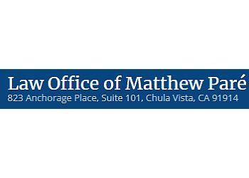 Chula Vista Personal Injury Lawyers Matthew Paré - LAW OFFICE OF MATTHEW PARE, APC