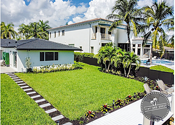 Fort Lauderdale Lawn Care Services Pink and Green Lawn Care and Landscape