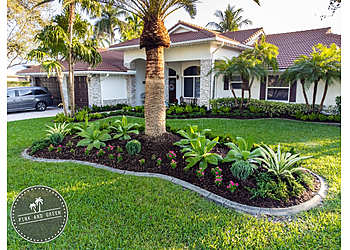 Fort Lauderdale Lawn Care Services Pink and Green Lawn Care and Landscape
