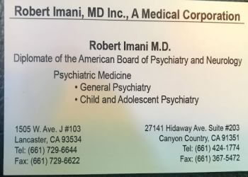 Lancaster Psychiatrists Robert Imani, MD