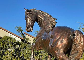 Santa Clara Landmarks SCU Bronco Statue