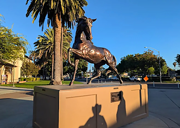 Santa Clara Landmarks SCU Bronco Statue