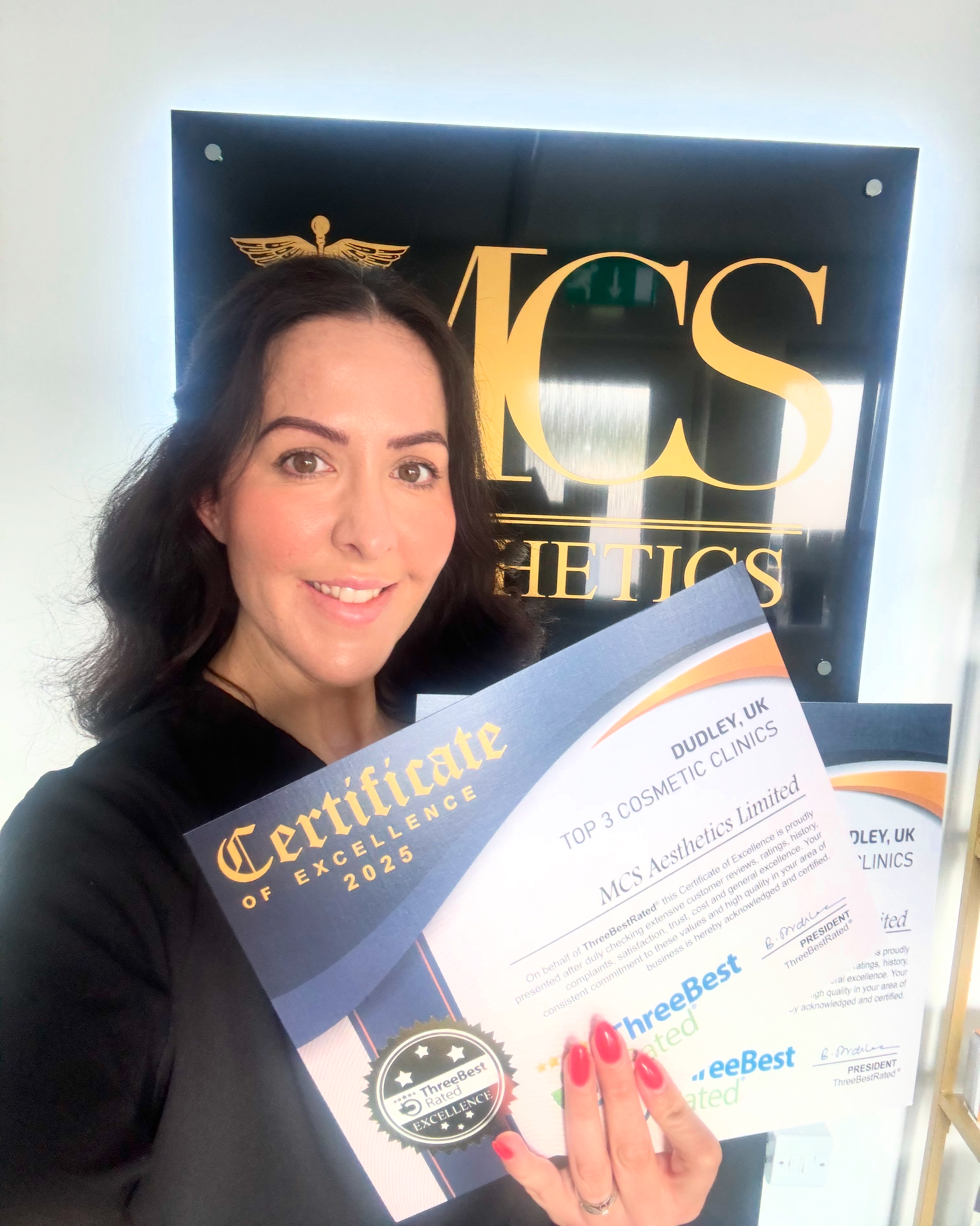 MCS Aesthetics Limited - 2025 ThreeBestRated Award Winner